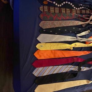 Ties. Diff brands and colors. 12 ties in total. $10/each. Buy All ties for $100.